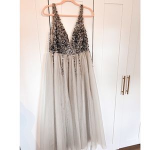 Beaded Formal Gown - Prom Gown - Military Ball Gown